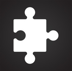 Puzzle icon on background for graphic and web design. Simple vector sign. Internet concept symbol for website button or mobile app.