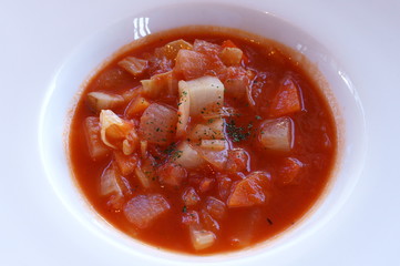Italian food minestrone Tomato soup
