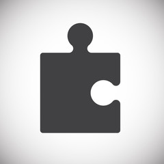 Puzzle icon on background for graphic and web design. Simple vector sign. Internet concept symbol for website button or mobile app.