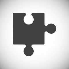 Puzzle icon on background for graphic and web design. Simple vector sign. Internet concept symbol for website button or mobile app.