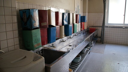 old Japan school Water supply