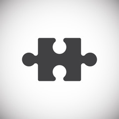 Puzzle icon on background for graphic and web design. Simple vector sign. Internet concept symbol for website button or mobile app.