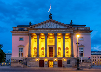 Berlin State Opera (Staatsoper Unter den Linden) at night, Germany