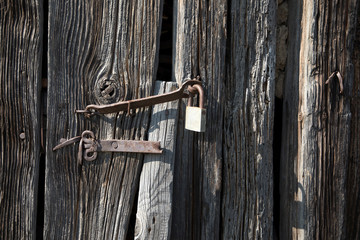Old rusty vintage lock