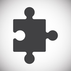 Puzzle icon on background for graphic and web design. Simple vector sign. Internet concept symbol for website button or mobile app.
