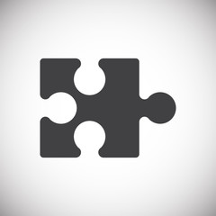 Puzzle icon on background for graphic and web design. Simple vector sign. Internet concept symbol for website button or mobile app.