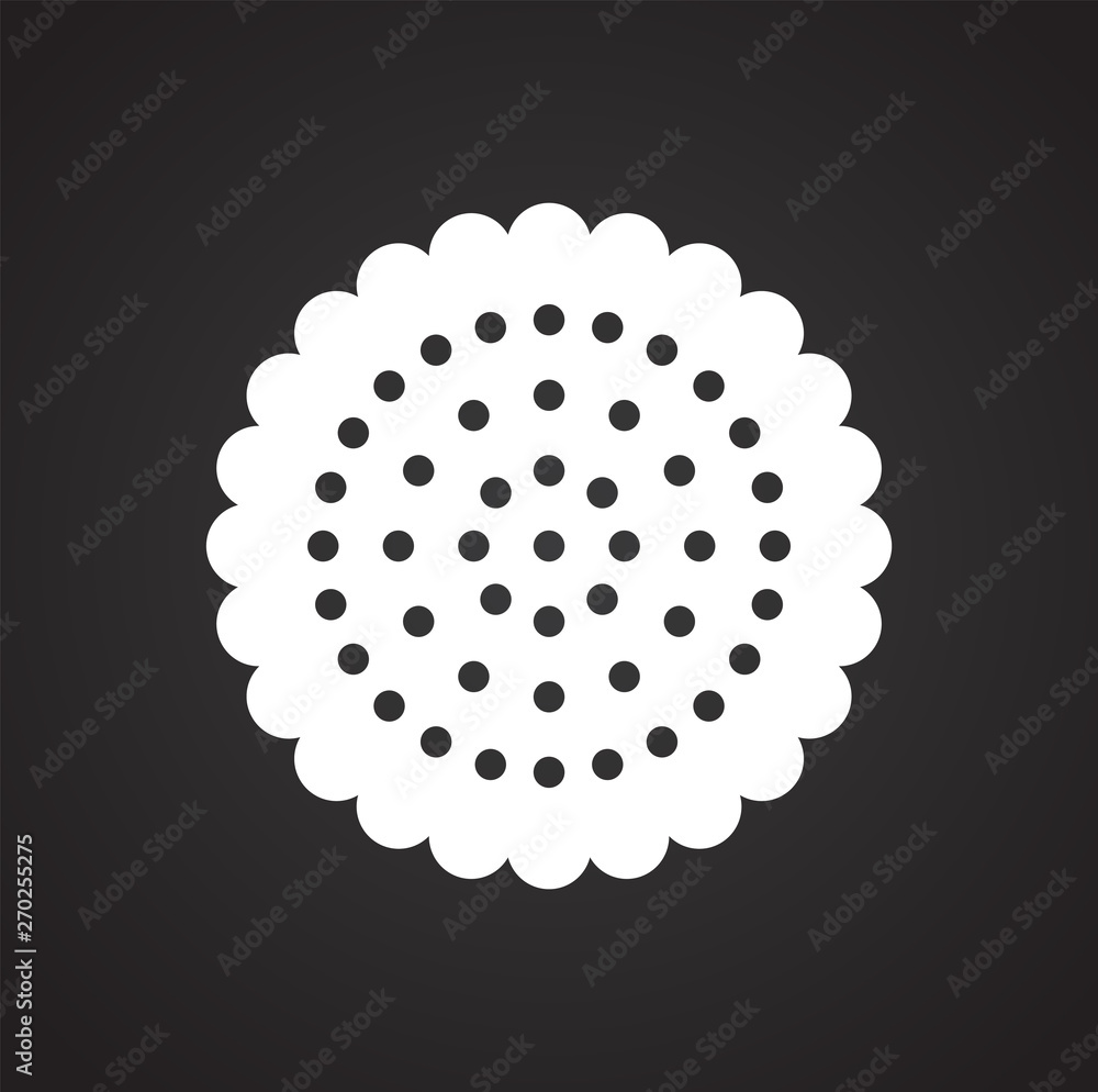 Poster cookie icon on background for graphic and web design. simple vector sign. internet concept symbol fo