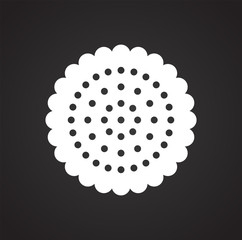 Cookie icon on background for graphic and web design. Simple vector sign. Internet concept symbol for website button or mobile app.