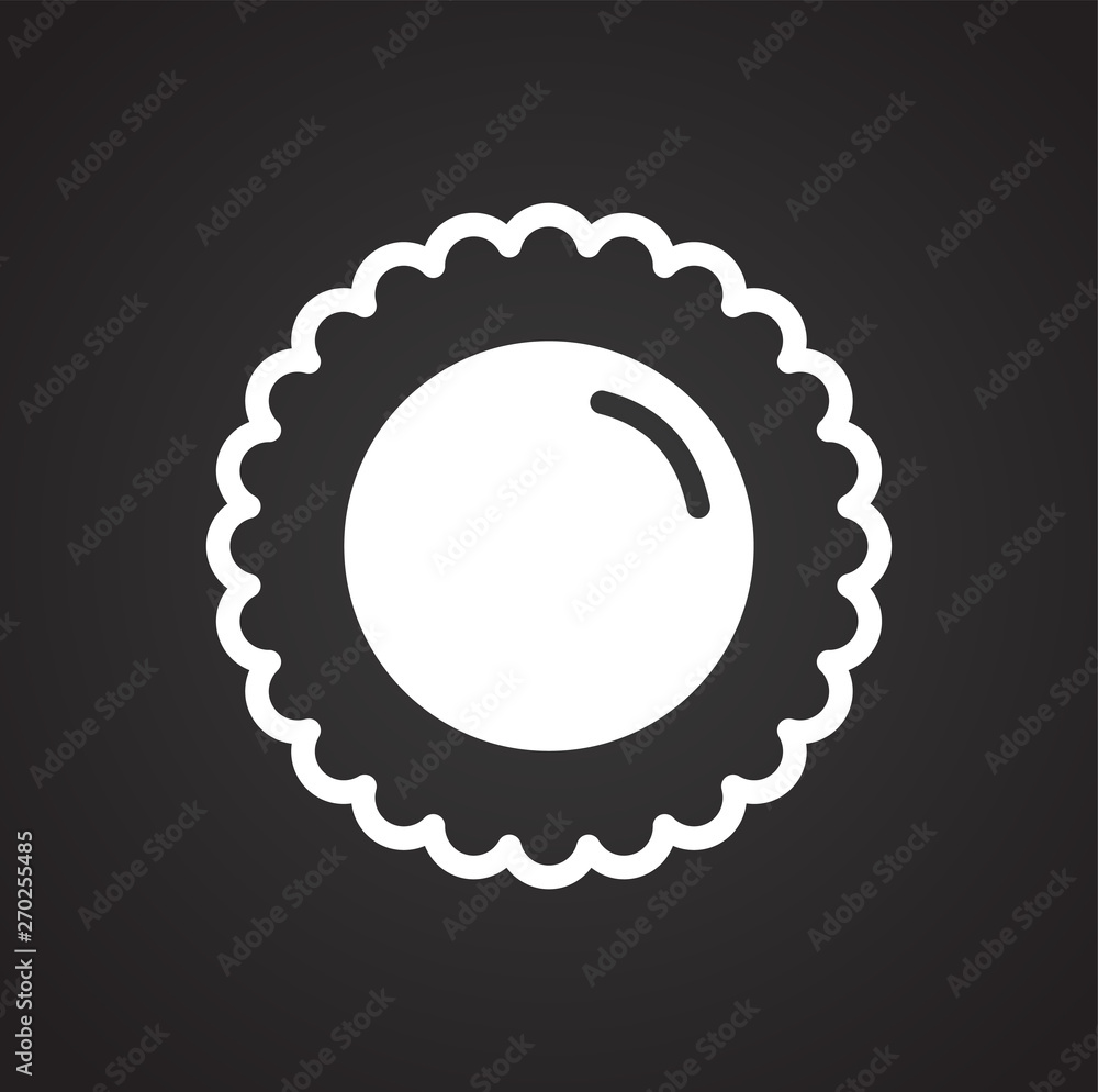 Poster cookie icon on background for graphic and web design. simple vector sign. internet concept symbol fo