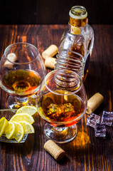 Cognac in a glass