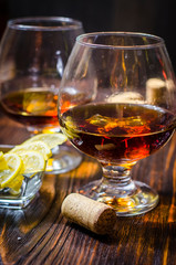 Cognac in a glass