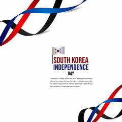 Obraz premium South Korea Independence Day Celebration Vector Template Design Illustration