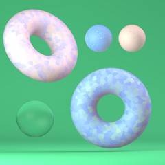 Geometric shapes. 3d illustration.