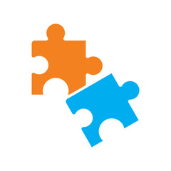 Fototapeta premium Puzzle icon on background for graphic and web design. Simple vector sign. Internet concept symbol for website button or mobile app.