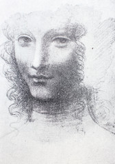 The drawing by Cesare da Sesto in the vintage book Leonardo da Vinci by A.L. Volynskiy, St. Petersburg, 1899