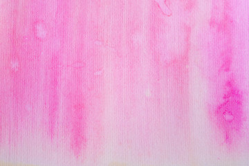 watercolor background filled pink wet paint drawing technique. on textured watercolor paper paint