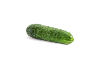 green cucumber isolated on white background
