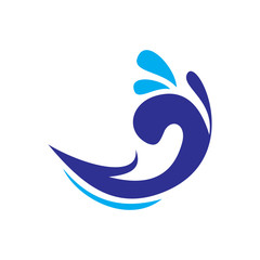 Obraz premium Wave icon on background for graphic and web design. Simple vector sign. Internet concept symbol for website button or mobile app.