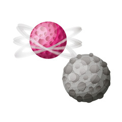 planets of the solar system isolated icon