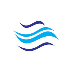 Wave icon on background for graphic and web design. Simple vector sign. Internet concept symbol for website button or mobile app.