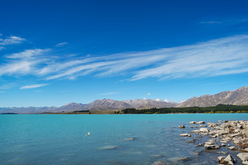 Fototapeta na wymiar Blauer See Lake Pukaki