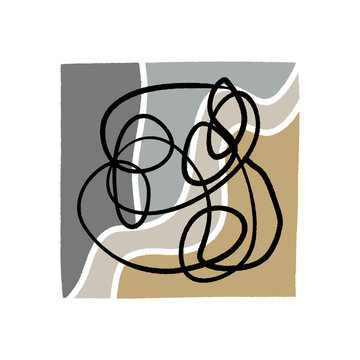 recommend clip art: Abstraction. Modern contemporary art abstract shapes. Vector