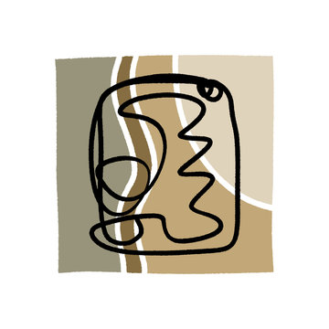 recommend clip art: Abstraction. Modern contemporary art abstract shapes. Vector