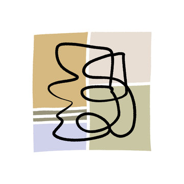 recommend clip art: Abstraction. Modern contemporary art abstract shapes. Vector