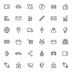 Online delivery line icon set. Collection of high quality black outline logo for web site design and mobile apps. Delivery vector illustration on a white background