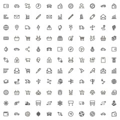 Online delivery line icon set. Collection of high quality black outline logo for web site design and mobile apps. Delivery vector illustration on a white background