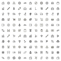 Online delivery line icon set. Collection of high quality black outline logo for web site design and mobile apps. Delivery vector illustration on a white background