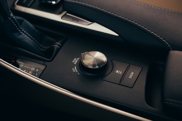 Detail of the new modern car interior