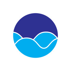 Wave icon on background for graphic and web design. Simple vector sign. Internet concept symbol for website button or mobile app.