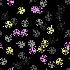 Color random seamless pattern Target aim icon, cross aim sign eps 10