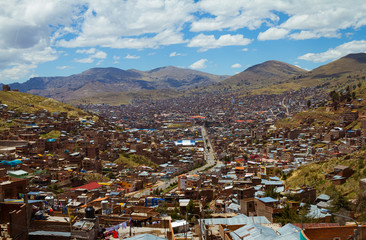 Fototapeta na wymiar A view on Puno city. Peru.