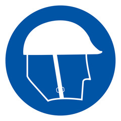 Wear Head Protection Symbol ,Vector Illustration, Isolate On White Background Label .EPS10