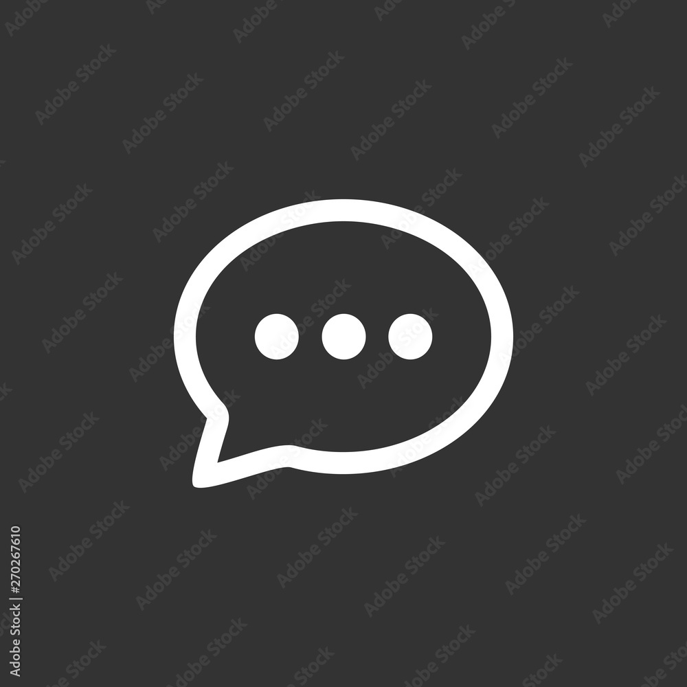 Poster chat bubble message icons symbols vector