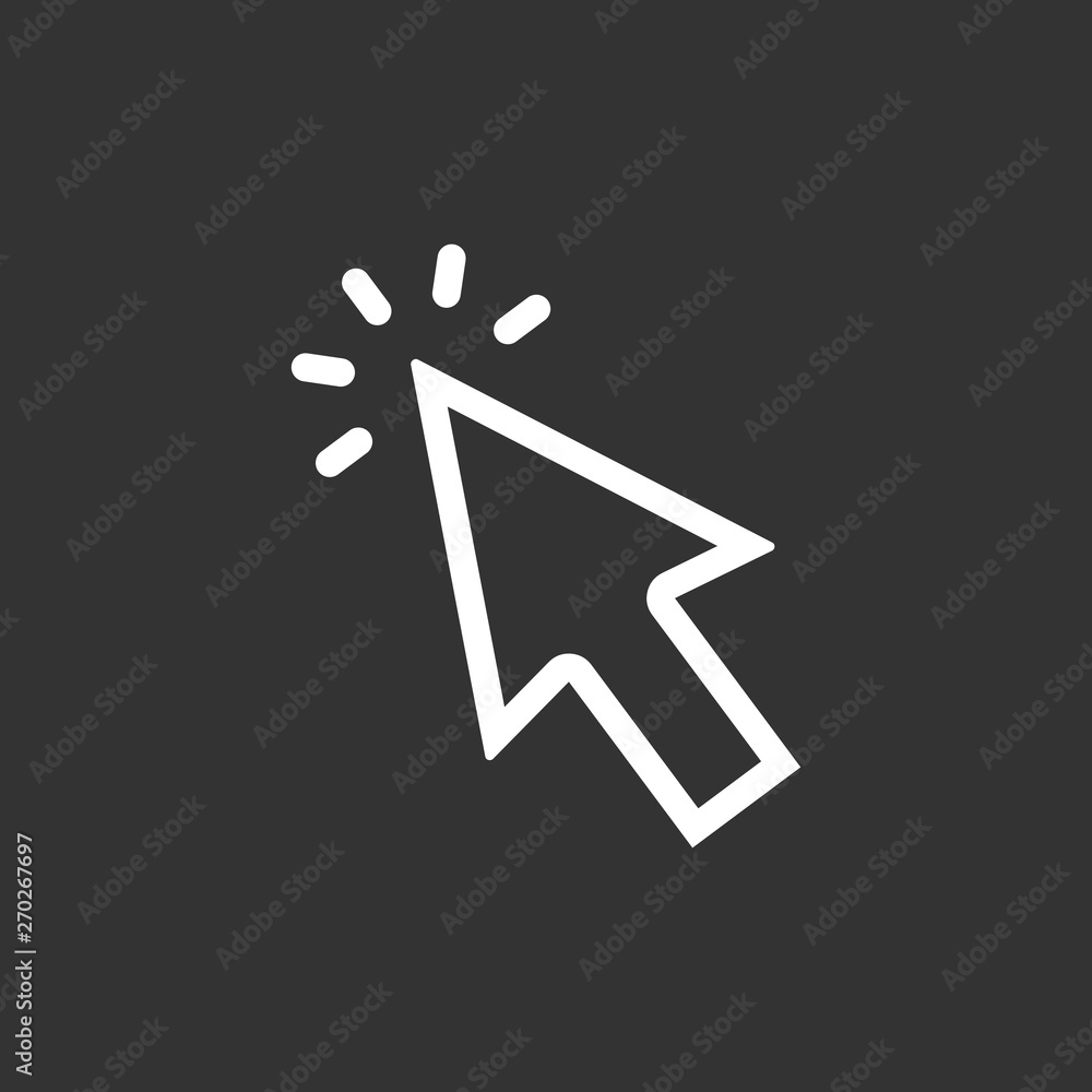 Poster cursor click icon symbol vector