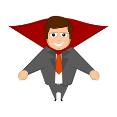 Isolated super dad with a hero costume - Vector