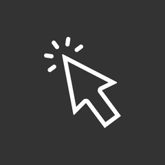 Cursor click icon symbol vector