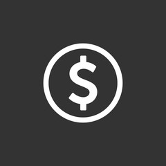 money dollar symbols icon vector