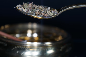 Various kitchen spices in close-up and in the best quality