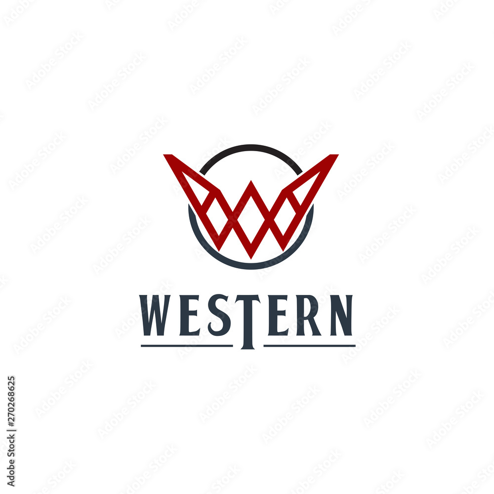 Poster logo initial design vector template