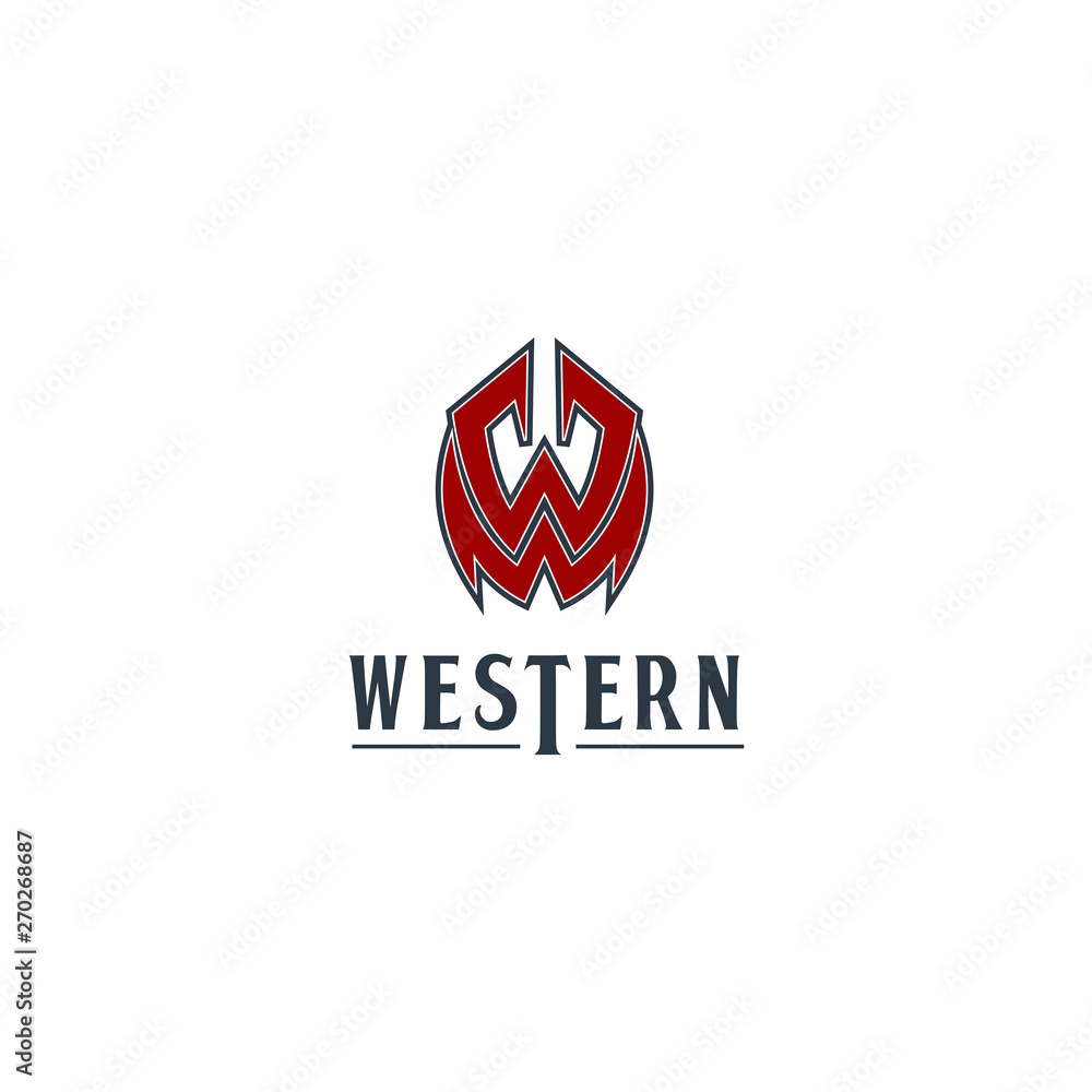 Poster logo initial design vector template