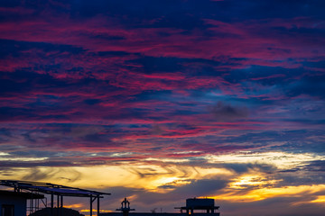 Magic Unreal Colorful Sky at Sunrise
