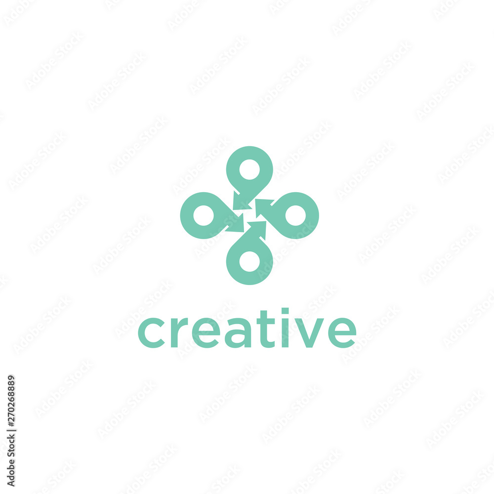 Poster abstract logo. minimalistic logo design. creative logo. beautiful and simple element.