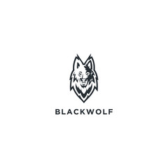 Black Wolf Abstract template logo design