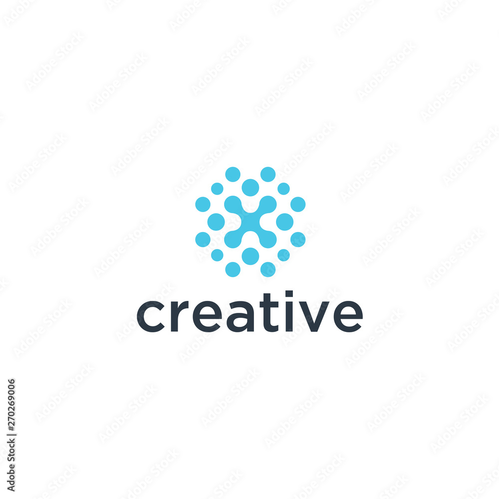 Poster Abstract logo. Minimalistic logo design. Creative logo. Beautiful and simple element.