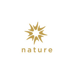 Natural product logo design vector template. Leaf icon