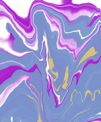 blue and purple streaks stone texture in the technique of fluid art